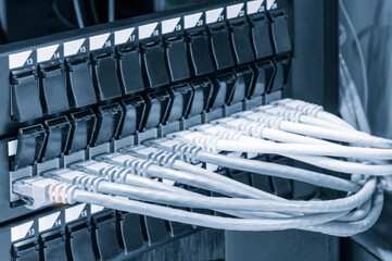 Poster - Internet communication equipment, internet communications concept background