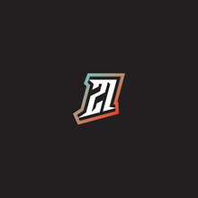 ZI Initial Gradation Color Concept Esport Logo Design