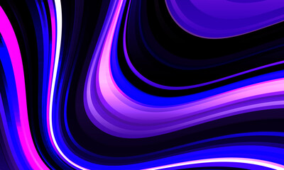 Poster - Abstract purple strips line curve wave geometric dynamic pattern design modern futuristic background texture vector