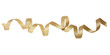 Leinwandbild Motiv Gold ribbon isolated transparent background, PNG, Christmas decoration, gifts.