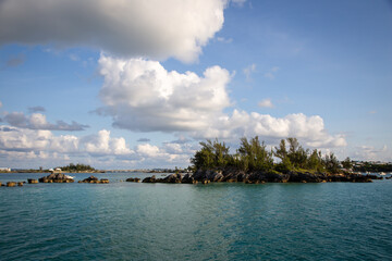 Wall Mural - Boat ride tour and views of Bermuda's coastline