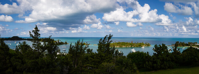 Wall Mural - Beautiful views around Scaur Hill Fort in Bermuda