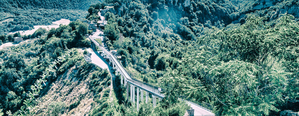 Bridge towards Civita di Bagnoregio, Italy