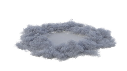 smoke impact on the ground. smoke on the ground isolated on white background. explosion of smoke on the ground