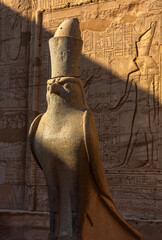 Wall Mural - Egyptian statue of falcon god Horus