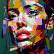 Neon Frauen Portrait diverse Stimmungen Digital Art Abstrakt Surreal AI Illustration Cover Hintergrund Backdrop