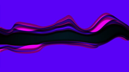 Poster - Shapes wave. Computer generated 3d render