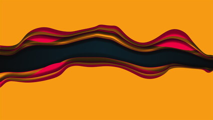 Poster - Shapes wave. Computer generated 3d render