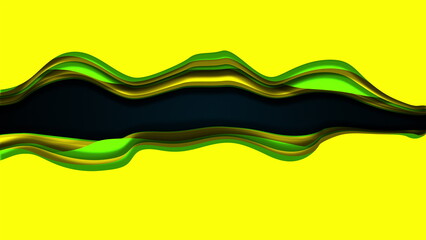 Poster - Shapes wave. Computer generated 3d render