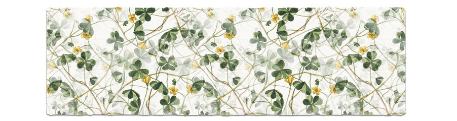 Wall Mural - Green Leafy Floral Print Washi Sticky Tape for Planner | Journal | Craft | DIY