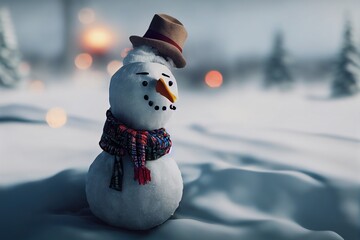 Poster - Snowman coming to life