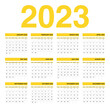 Calendar annual 2023 in flat design. Vector illustration