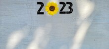 2023 With Sunflower Happy New Year