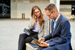 © Cavan Images - Teamwork in a business meeting in a modern open space