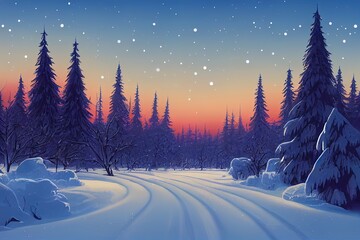 Sticker - winter or christmas background