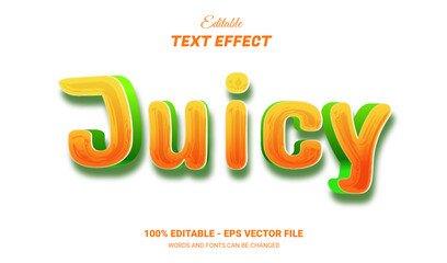 Canvas Print - juicy editable 3d text effect vector