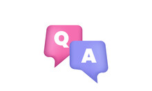 Illustration Icon Speech Bubble Q Letters Questions Answers
