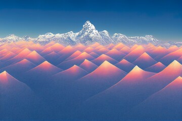 Wall Mural - mountains snowy peaks background, landscape view winter nature peaks