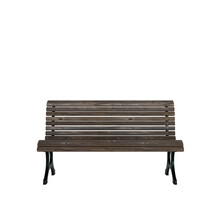 Dirty Old Wooden Bench Isolated