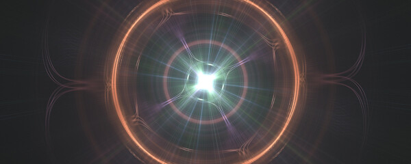 energy light background in circle