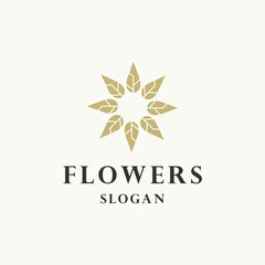 Wall Mural - Flower logo template vector illustration design