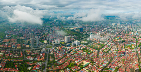 Wall Mural - city, skyline, aerial, sky, architecture, landscape, panorama, road, travel, skyscraper, bangkok, sunset, tower, downtown, buildings, traffic, night, cityscape, view, urban, town, highway, street, pan