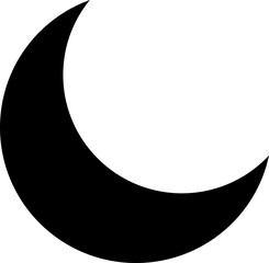 Poster - moon icon vector symbol template on white background.eps