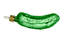 A Png Of A Green Dill Pickle Christmas Tree Ornament
