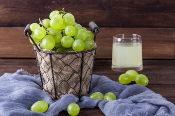 Wall Mural - Fresh vitamin-containing fruit green grapes