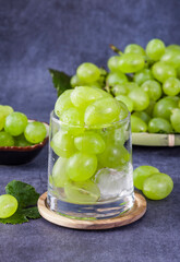 Wall Mural - Fresh vitamin-containing fruit green grapes