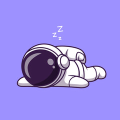Wall Mural - Astronaut Prone Cartoon Vector Icon Illustration. Science 
Technology Icon Concept Isolated Premium Vector. Flat 
Cartoon Style