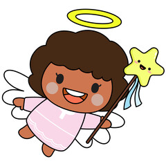 Wall Mural - Kids Angel Filled Clipart