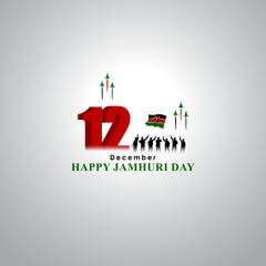 vector illustration for Kenya jamhuri day means republic day.