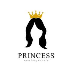 Wall Mural - princess vector logo