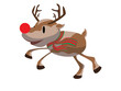 Galloping Rudolph the red nose reindeer