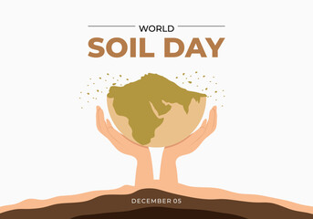 Wall Mural - World soil day background celebrated on december 5.