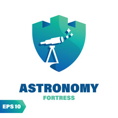 Wall Mural - Astronomy Fortress Logo