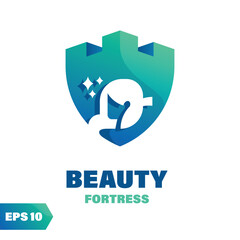 Wall Mural - Beauty Fortress Logo