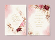 Elegant floral wedding invitation card template