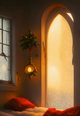 Wall Mural - Artistic concept painting of a christmas festive indoor