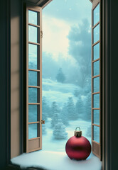 Wall Mural - Artistic concept painting of a christmas festive indoor