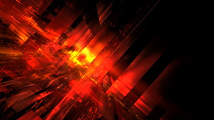 Poster - Luminous technological abstract background. Digital technologies, cloud computing, digital future. 3d illustration