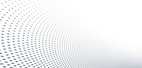 Dotted vector abstract background, light grey dots in perspective flow, dotty texture abstraction, big data technology image, cool backdrop.