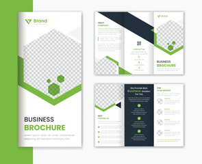 Wall Mural - Creative Corporate trifold brochure design, minimal business brochure template layout
