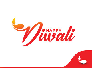 Canvas Print - Diwali text abstract poster, template, brochure, decorated, flyer, banner design.