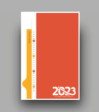 2023 February Calendar Happy New Year Template Design