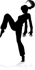 Wall Mural - Street Dance Dancer Silhouette