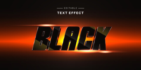 Poster - 3D Metallic Reflection Text Effect