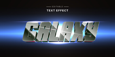 Poster - 3D Metallic Reflection Text Effect