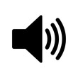 Sound volume icon. Speaker volume icon isolated. Vector illustration